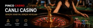 Pinco Casino canlı casino rulet masası ve profesyonel krupiye